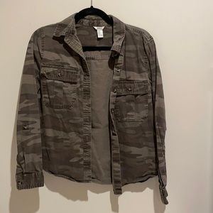 Camo Long Sleeve Button Down Shirt